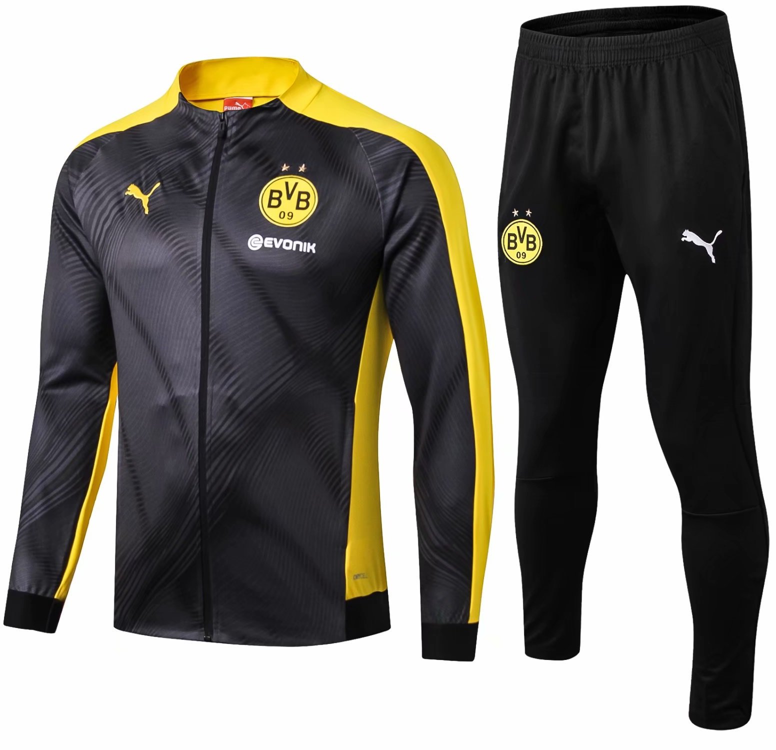 Kit treinamento oficial Puma Borussia Dortmund 2019 2020 preto e amarelo